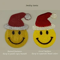 Smiley Santa raised features Silicone Freshie Mold