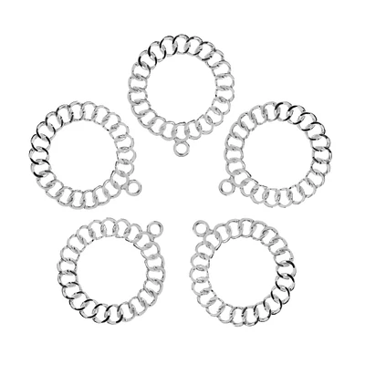John Bead 32mm Circle Chain Beadwork Pendants