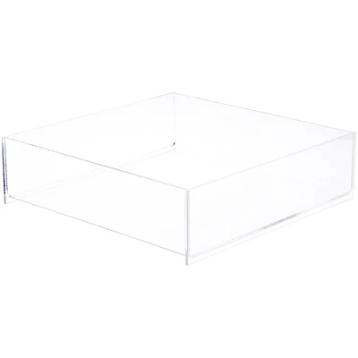 Plymor Clear Acrylic Square Open Top Merchandise Display Tray