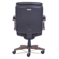 La-Z-Boy Woodbury Mid-Back Executive Chair, Supports up to 300 lbs., Brown Seat/Brown Back, Weathered Sand Base