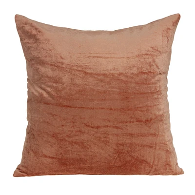Nassau Collection 22" Orange Solid Cotton Throw Pillow