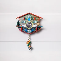 Hermle 8.5" Red and Blue Alpinist Cuckoo Wall Clock