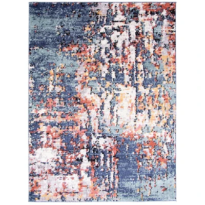 Chaudhary Living 5.25' x 7.25' and Pink Abstract Rectangular Area Throw Rug