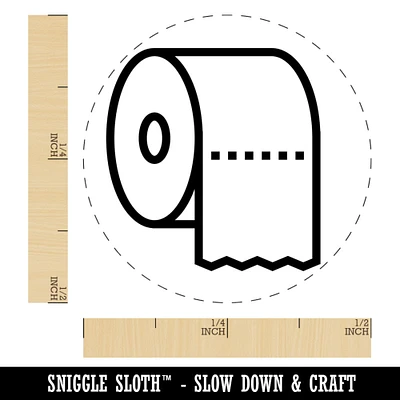 Toilet Paper Roll Icon Self-Inking Rubber Stamp for Stamping Crafting Planners