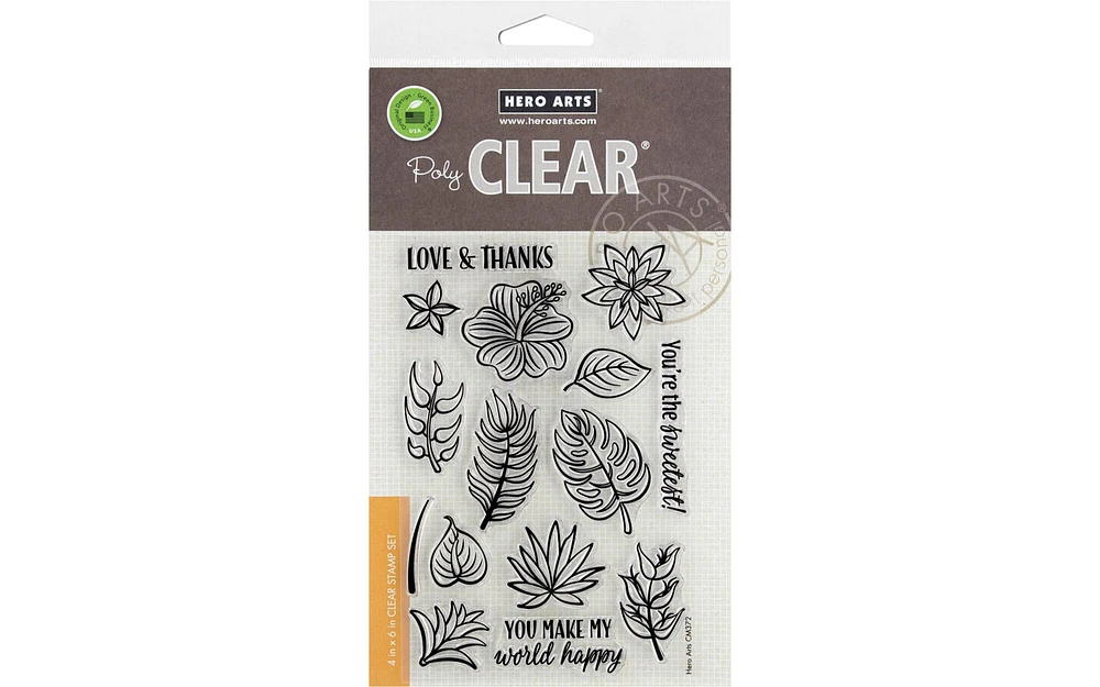 Hero Arts Clear Stamp Tropical Flowers