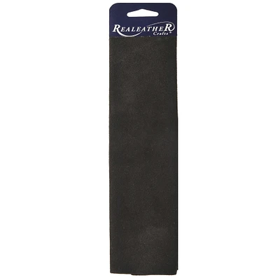 Realeather(R) Crafts Suede Leather Trim 8.5"X11"-Black