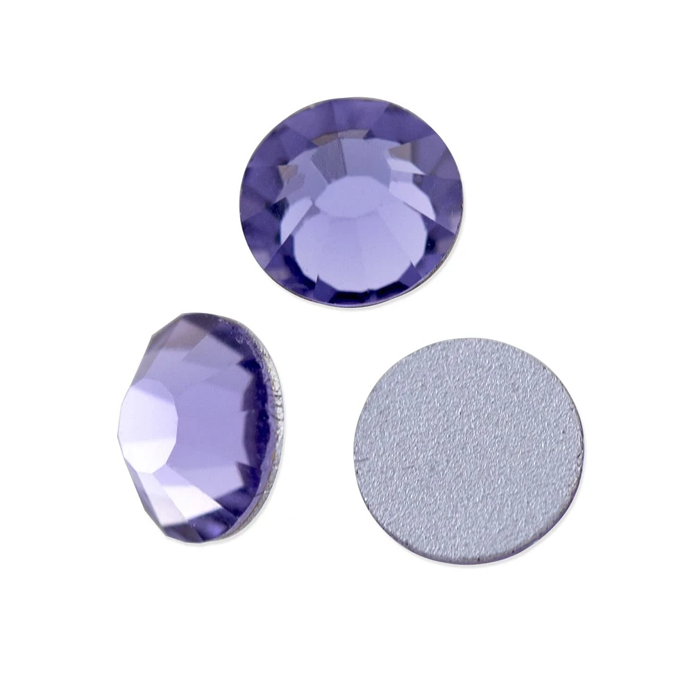 Preciosa Crystal VIVA12 Flat Back Rhinestone 4.7mm (SS20) Tanzanite (Package of 50)