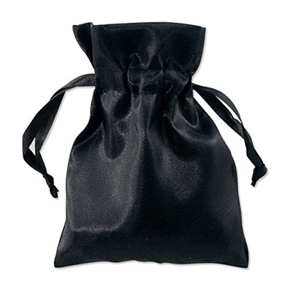 Satin Pouch 3x4 Black - Drawstring Gift Bags
