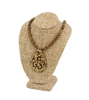 Necklace Bust Jewelry Display 6" Tall Burlap - Necklace Display - Jewelry Display Stand