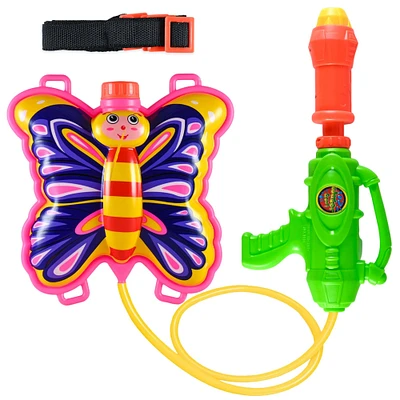 Toyrifik Water Gun Backpack Water Blaster for Kids -Water Shooter with Tank Butterfly Toys for Kids - Summer Outdoor Toys for Pool Beach Water Toys for Kids