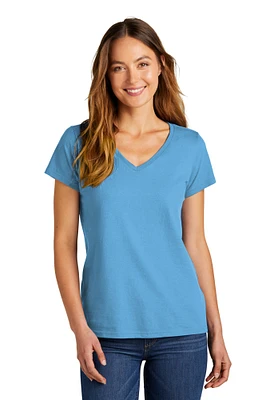 Premium Women’s V-Neck Tee 4.5-ounce, 100% soft spun cotton | Versatile collection of V-neck tees, featuring classic, casual, slim fit