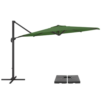 CorLiving   11.5ft UV Resistant Deluxe Offset Patio Umbrella and Base