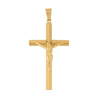 18K Gold PVD Coated Large Crucifix Cross Stainless Steel Pendant