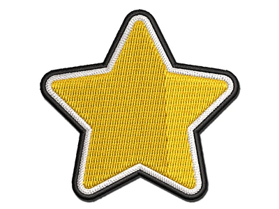 Star Shape Excellent Multi-Color Embroidered Iron-On Patch Applique