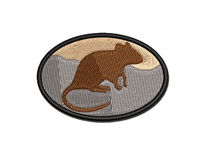 Rat Solid Multi-Color Embroidered Iron-On Patch Applique