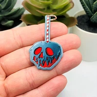 1, 4 or 20 Pieces: Creepy Christmas Poison Apple Charms - Double Sided