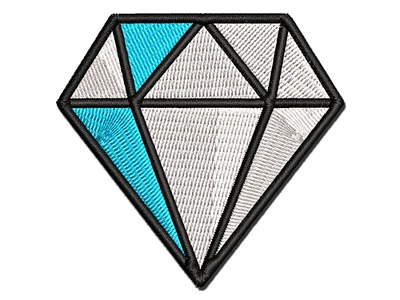 Diamond Engagement Multi-Color Embroidered Iron-On Patch Applique