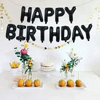 Colorful Celebrations: 16-Inch Mylar Foil Happy Birthday Balloons Banner - Eco-Friendly Decor for All Ages!