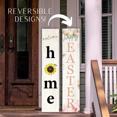 Reversible Porch Board: Welcome Home/Happy Easter