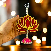 10 Ct. Lotus Hangings For Home Decor, Lotus Backdrop Hanging, Lotus Cutout, Pooja Decor, Diwali Decoration, Wedding, Diwali Decor, Wall Decor,
