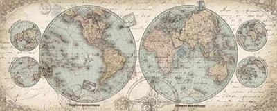 World Hemispheres Panel Poster Print by Tre Sorelle Studios - Item # VARPDXRB10779TS