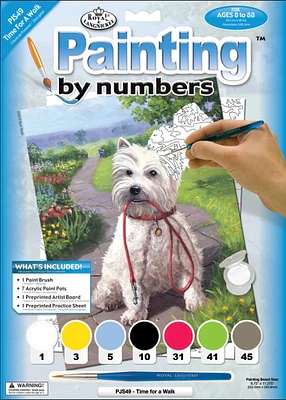 Royal & Langnickel(R) Small Paint By Number Kit 8.75"X11.75"-Time For A Walk