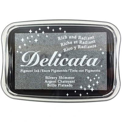 Delicata Pigment Ink Pad-Silvery Shimmer