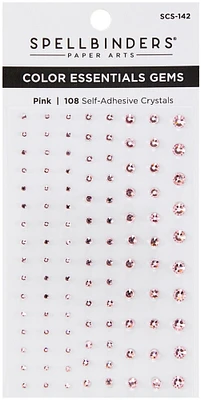 Spellbinders Color Essentials Gems 108/Pkg-Pink Mix