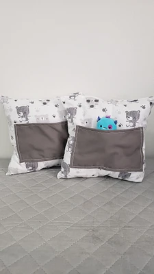 Child Pillows with Multi-Purpose Pocket