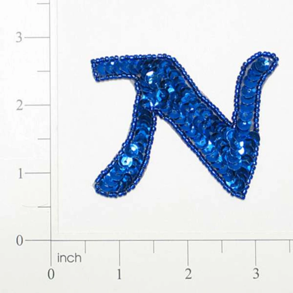 Letter N Sequin Applique/Patch