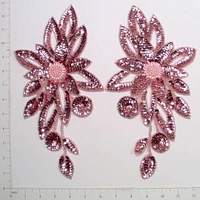 Fancy Floral Sequin Applique/Patch Pack of 2