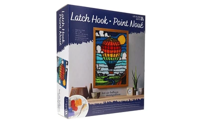 Leisure Arts Latch Hook Kit Hot Air Balloon, 24" x 36", Latch Hook Kit, Latch Hook Rug Kits, Rug Making Kit, Latch Hook Kits for Adults, Latch Hook Kits for Adults Beginners