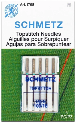 Schmetz Topstitch Machine Needles-Size 100/16 5/Pkg