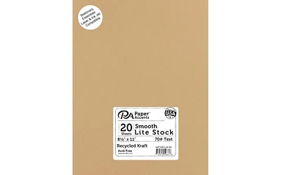 Accent Design Paper Accents Lite Stock 8.5x11 LiteStk Kraft