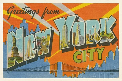 Greetings from New York Poster Print by Wild Apple Portfolio - Item # VARPDX45242