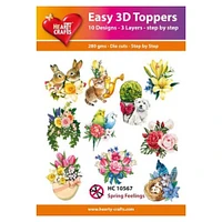 Hearty Crafts  Easy 3D Toppers Spring Feelings