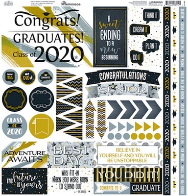 Reminisce The Graduate 2020 12x12 Elements Sticker Sheet