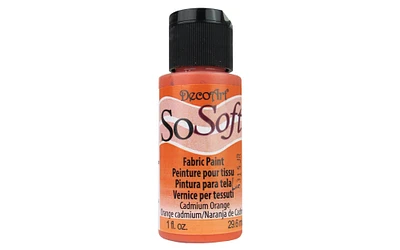 Decoart SoSoft Fabric Paint 1oz Cadmium Orange