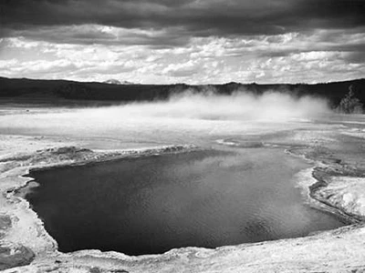 Fountain Geyser Pool, Yellowstone National Park, Wyoming, ca. 1941-1942 Poster Print by Ansel Adams - Item # VARPDX460994