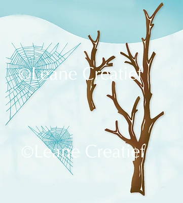 Leane Creatief LeCreaDesign clear stamp Branches & Spider web.