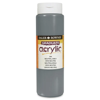 Daler-Rowney Graduate Acrylics - Neutral Gray, 500 ml bottle