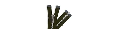 Tandy Leather Chap Zipper 28 (710 mm) Black/Aluminum 1369-28