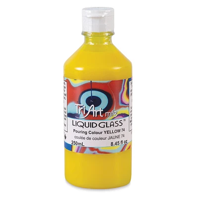 Tri-Art Acrylic Liquid Glass Pouring Color - Yellow, 250 ml