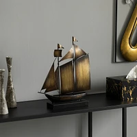 Home Décor Metal Sailboat Centerpiece Decor Tabletop or Countertop Decoration