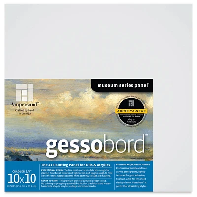 Ampersand Gessobord - 10" x 10", 3/4" Cradled