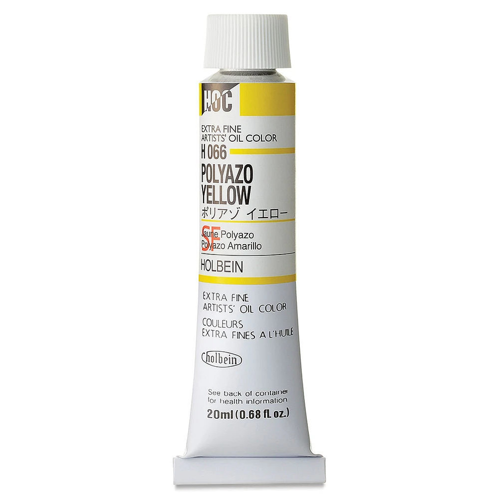 Holbein Artists' Oil Color - Polyazo Yellow, 20 ml tube