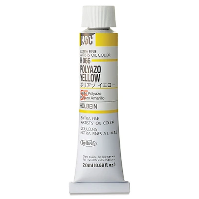 Holbein Artists' Oil Color - Polyazo Yellow, 20 ml tube