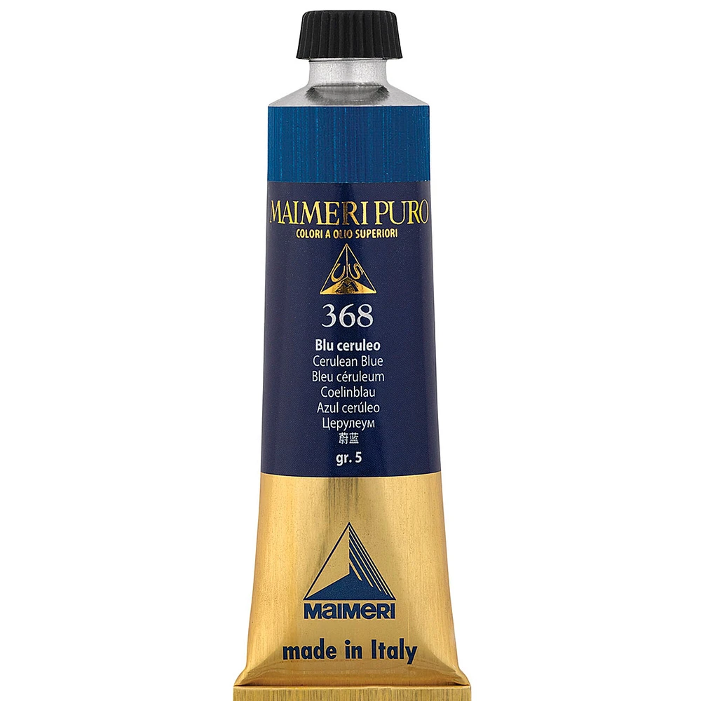Maimeri Puro Oil Color - Cerulean Blue, 40 ml tube
