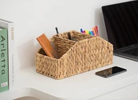 Natural Water Hyacinth Storage Decorative Desk Organizer Caddy