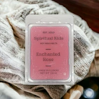 Enchanted Rose Soy Wax Melts 2.6oz 6 cubes Hand Poured with Fragrant/Essential Oils! | Floral Wax Melts | Birthday Gift | Christmas Gift | Rose Wax Melts |